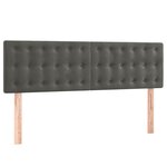 vidaXL Sommier à lattes de lit et matelas Gris foncé 140x200cm Velours