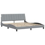 vidaXL Cadre de lit sans matelas gris clair 180x200 cm tissu