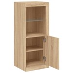 vidaXL Buffet avec lumières LED chêne sonoma 41x37x100 cm