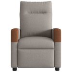 vidaXL Fauteuil inclinable Taupe Tissu