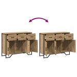 vidaXL Buffet Artisan en chêne 97x32 5x74 5 cm Bois d'ingénierie