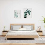 vidaXL Armoires de chevet avec lumières LED 2 Pièces chêne sonoma