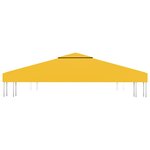 vidaXL Toile de toit de belvédère 2 niveaux 310 g/m² 3x3 m Jaune