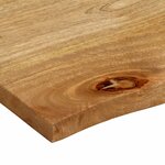 vidaXL Dessus de table à bord vivant 100x60x3 8cm bois massif manguier
