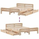 vidaXL Cadre de lit sans matelas 150x200 cm bois de pin massif