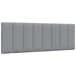 vidaXL Cadre de lit sans matelas Hanko gris clair 140x190 cm tissu