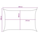 vidaXL Voile d'ombre 2 x 3 5 m HDPE Rectangulaire Anthracite et blanc