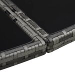 vidaXL Ensemble à manger d'extérieur 7 Pièces avec coussins rotin Gris