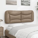 vidaXL Coussin de tête de lit cappuccino 140 cm similicuir