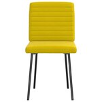 vidaXL Chaises à manger lot de 2 Jaune Velours