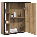 vidaXL Armoire à miroir salle de bain chêne artisanal bois ingénierie