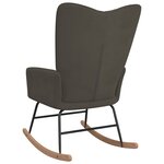 vidaXL Chaise à bascule Gris foncé Velours