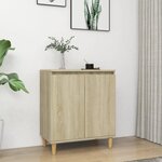 vidaXL Buffet avec pieds en bois Chêne sonoma Bois d'ingénierie