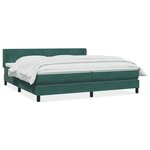 vidaXL Sommier à lattes de lit et matelas vert foncé 180x220cm velours