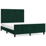 vidaXL Cadre de lit sans matelas vert foncé 140x190 cm velours