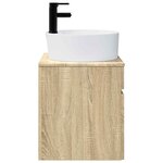 vidaXL Meuble de lavabo mural Chêne Sonoma 49 x 44 5 x 65 cm