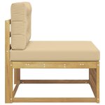 vidaXL Sofa de milieu extérieur Bois d'Acacia Massif Blanc