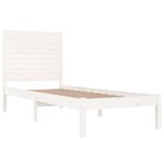 vidaXL Cadre de lit sans matelas blanc 90x190 cm bois massif
