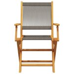 vidaXL Chaises de jardin lot de 2 gris bois d'acacia et polypropylène