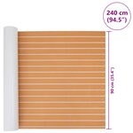 vidaXL Tapis de bateau Rayé Marron et blanc 240 x 90 cm EVA