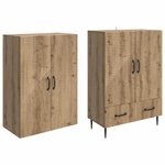 vidaXL Ensemble de Meubles 2 Pièces 66 x 34 5 x 95 cm Bois d'ingénierie