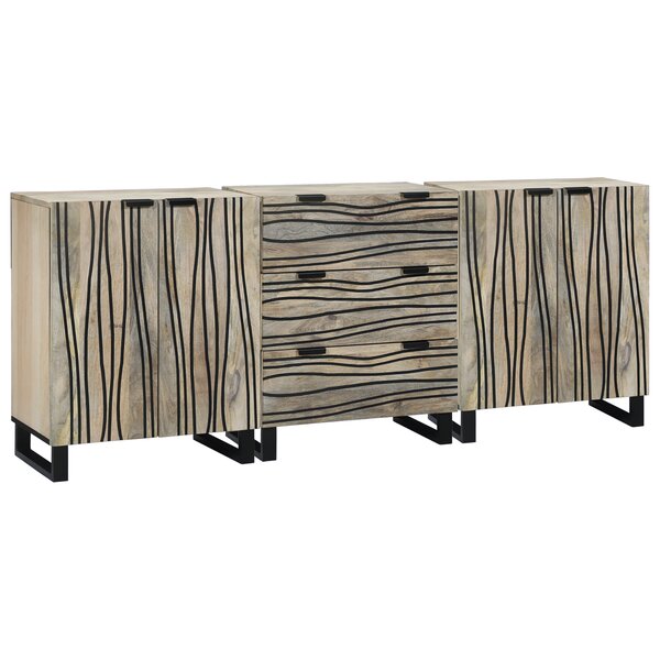 vidaXL Ensemble de mobilier de salle de bain avec tiroir avec étagère avec stockage avec porte 3 Pièces Blanc