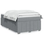 vidaXL Sommier à lattes de lit avec matelas Gris clair 120x200cm Tissu