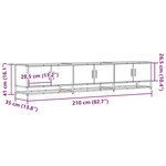vidaXL Meuble TV chêne sonoma 210x35x41 cm bois d'ingénierie