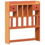 vidaXL Lit bibliothèque sans matelas cire marron 100x200 cm pin massif