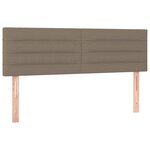 vidaXL Sommier à lattes de lit avec matelas Taupe 140x200 cm Tissu