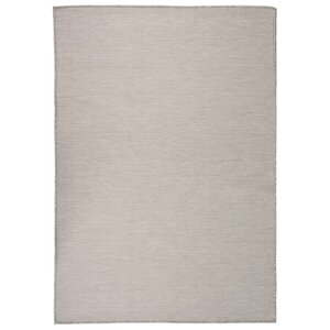 vidaXL Tapis à tissage plat d'extérieur 160x230 cm gris clair