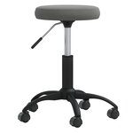 vidaXL Chaise pivotante de bureau Gris foncé Velours