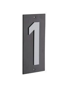 THIRARD - Plaque de signalisation 1  marquage blanc sur fond noir  panneau ABS à visser  56x120mm