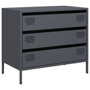 vidaXL Buffet anthracite 68x39x58 5 cm acier laminé à froid