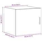 vidaXL Armoire murale chêne fumé 45x42 5x40 cm bois d'ingénierie