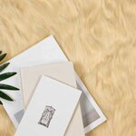 vidaXL Tapis en Peau de Mouton Synthétique Crème 80 x 80 cm Polyester