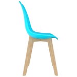 vidaXL Chaises à manger lot de 2 bleu plastique