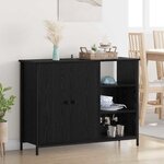 vidaXL Buffet Chêne noir 100 x 33 x 75 cm Bois d'ingénierie