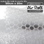 1 rouleau de film bulle d'air largeur 100 cm x longueur 50 mètres - gamme air'roll standard