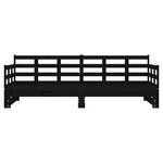 vidaXL Lit coulissant Noir Bois de pin solide 2x(80x200) cm