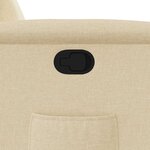 vidaXL Fauteuil inclinable Crème Tissu