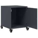vidaXL Tables de chevet 2 Pièces anthracite 36x39x43 5 cm acier