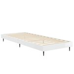 vidaXL Cadre de lit sans matelas blanc brillant 75x190 cm