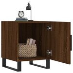 vidaXL Table de chevet chêne marron 40x40x50 cm bois d’ingénierie
