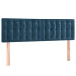 vidaXL Sommier à lattes de lit et matelas Bleu foncé 140x190cm Velours