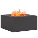 Brûleur de feu vidaXL Carré Noir 60x60x30 cm Acier