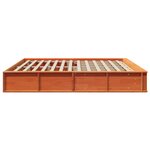 vidaXL Cadre de lit avec stockage Marron cire 200 x 200 cm bois