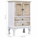 vidaXL Armoire à tiroirs Blanc 50x30x80 cm Bois