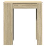vidaXL Table de bar avec étagères chêne sonoma bois d'ingénierie
