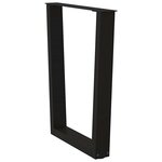 vidaXL Pieds de table à manger en V 2 pièces Noir 60 x (72-73 3) cm Acier